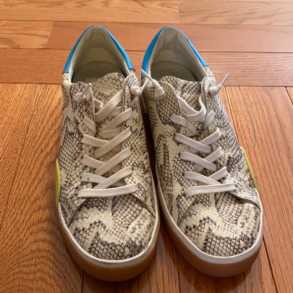 Dolce Vita snake print and neon sneakers